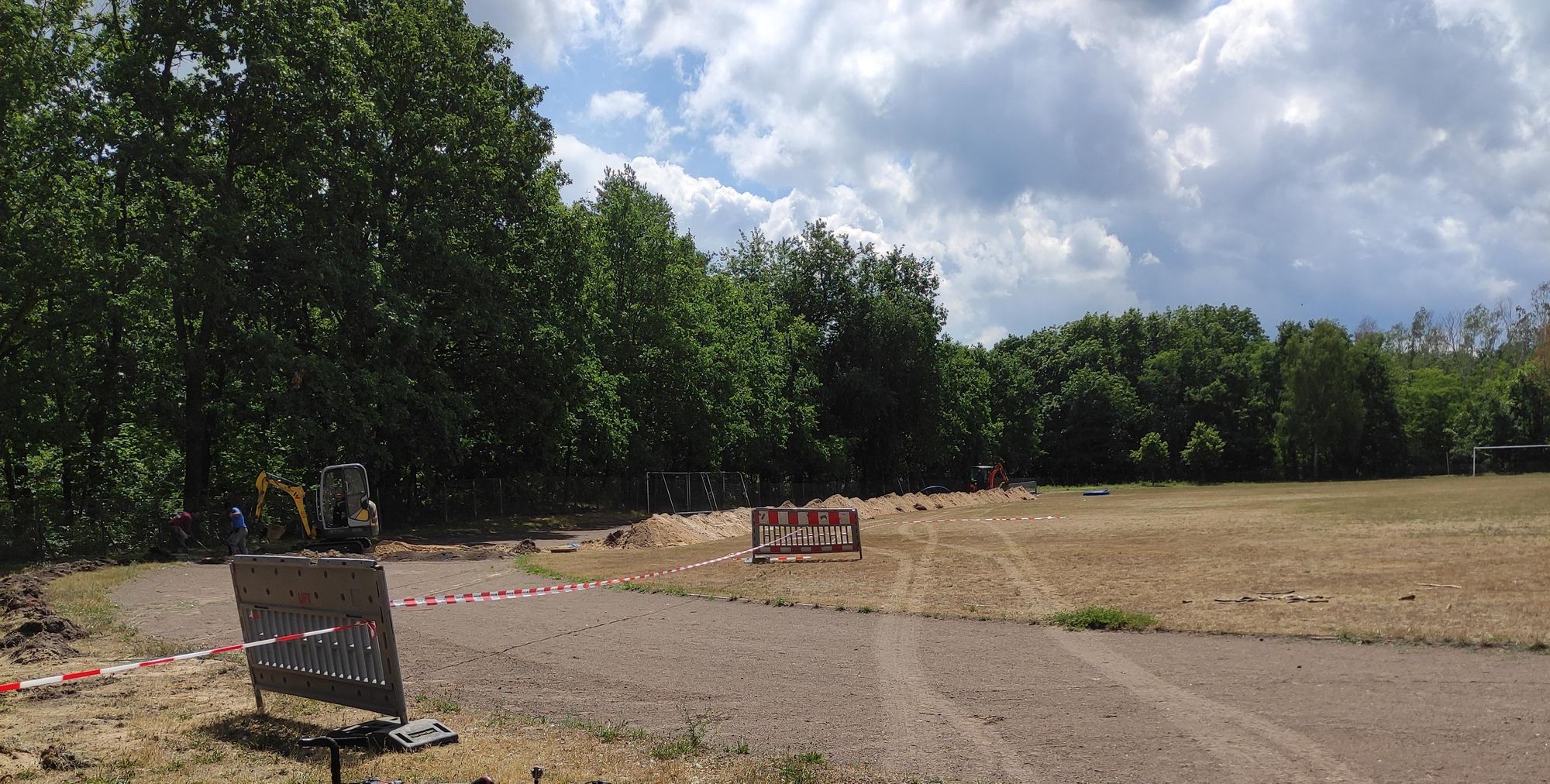 Sportplatz Hirschgartendreieck wird wieder hergestellt